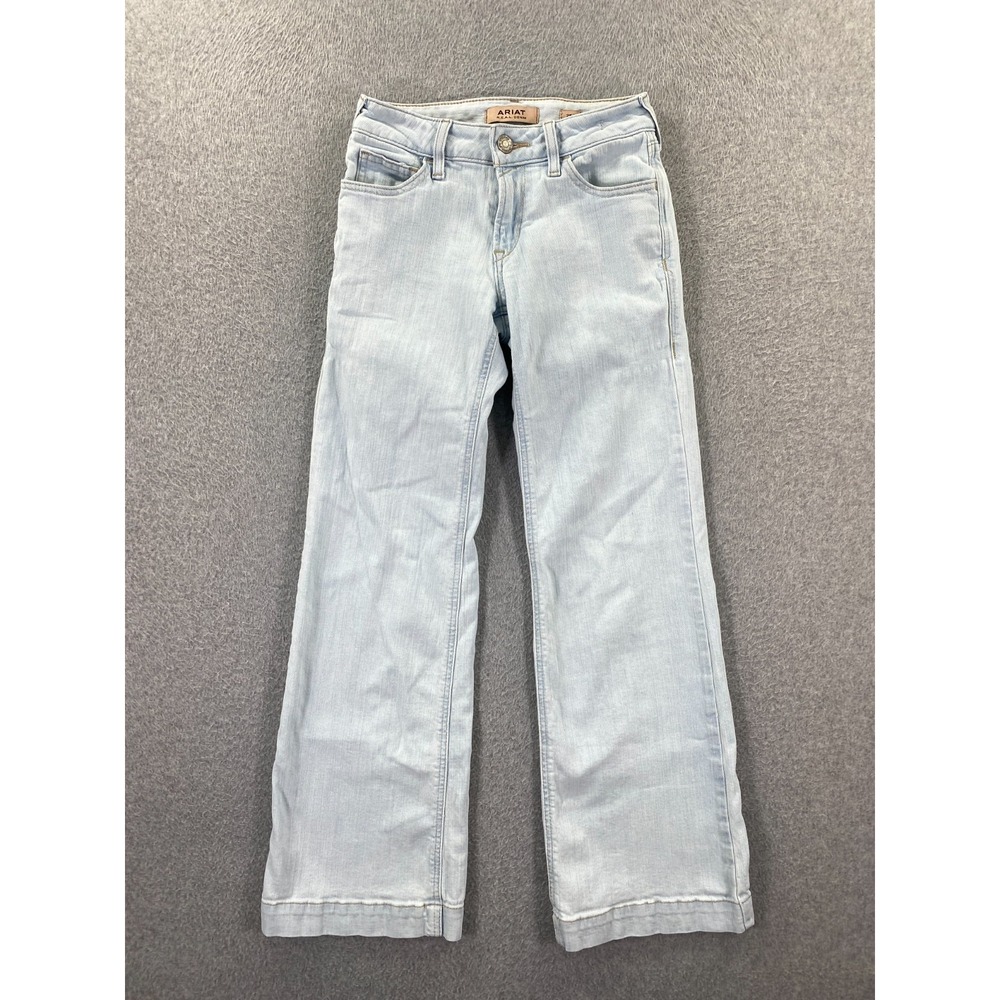 Ariat Real Denim Perfect Rise Trouser Jeans Women Sz 25S Fit 25x29 Western‎ Wide